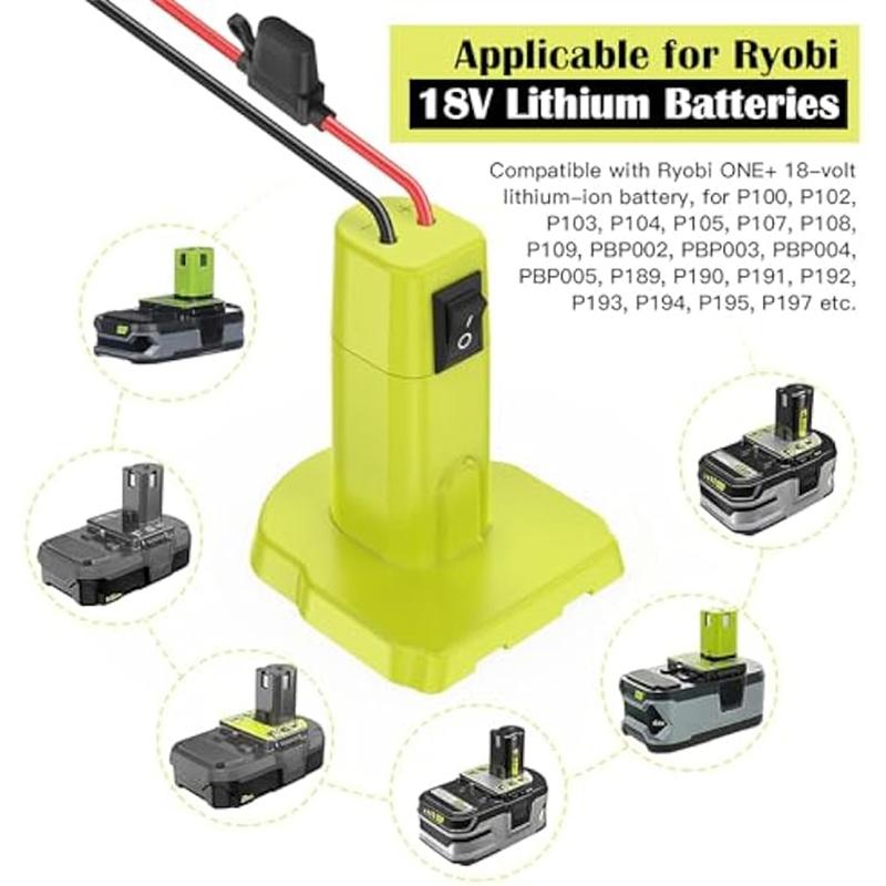 A96I-2Set Адаптер Power Wheels Для Аккумулятора Ryobi 18V Комплект Для Преобразования Аккумулятора Power Wheels Для Самодельных RC Игрушек И Робототехники