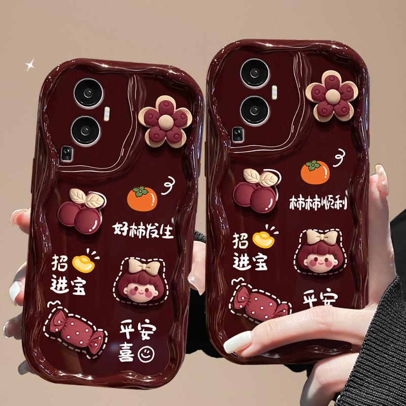 Подходит для Opporeno10/9/8pro+ чехол для мобильного телефона Findx6 кукла-цветочница шнурок A53/72 силикон