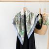New Scarf Fashionable Light Luxury Versatile Plant Flowers Outdoor Sunscreen Shawl Big Square Scarf Headscarf Scarf
