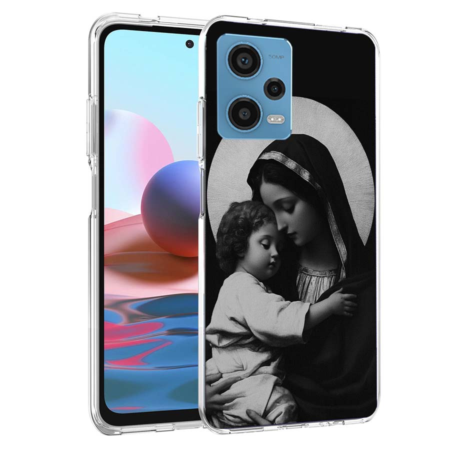 The Virgin Mary and the Baby Phone Case For Redmi Note 13 12 14 15 Pro Plus 13R 11 11T 11E 11S 10 Pro 10S 9 9S Cover Cell Clear