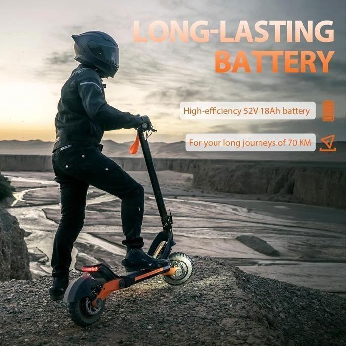 Scooter électrique KuKirin G3 Édition 2024 - Moteur 1200 W - Batterie 52 V 18 Ah - Pneus 10,5 pouces