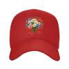 Colorful Bouquet Print Baseball Cap Fresh RoUnisextic Floral Design Adjustable Sports Hat