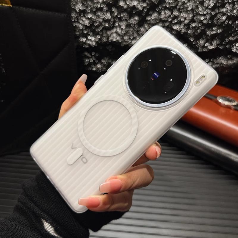 Матовый рифленый магнитный чехол для мобильного телефона vivoX200Pro новый x100s магнитный ультразащитный чехол x90