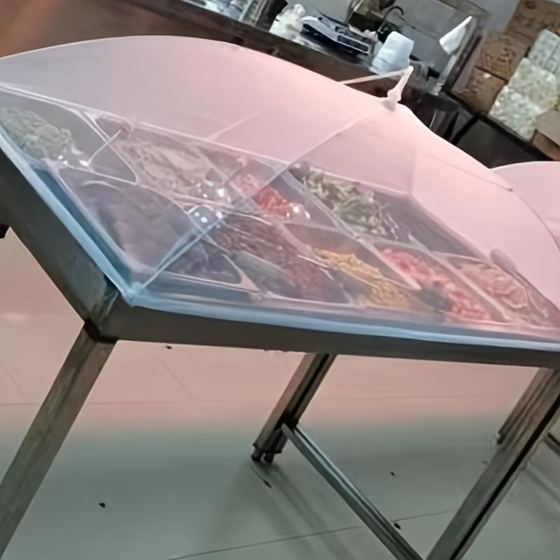 Сетчатая крышка для тарелок, складная универсальная защита для обедов на открытом воздухе, моющаяся и съемная, устойчивая к насекомым для использования в кемпинге и ресторане