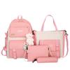 New Schoolbag Four-piece Backpack Simple Bag