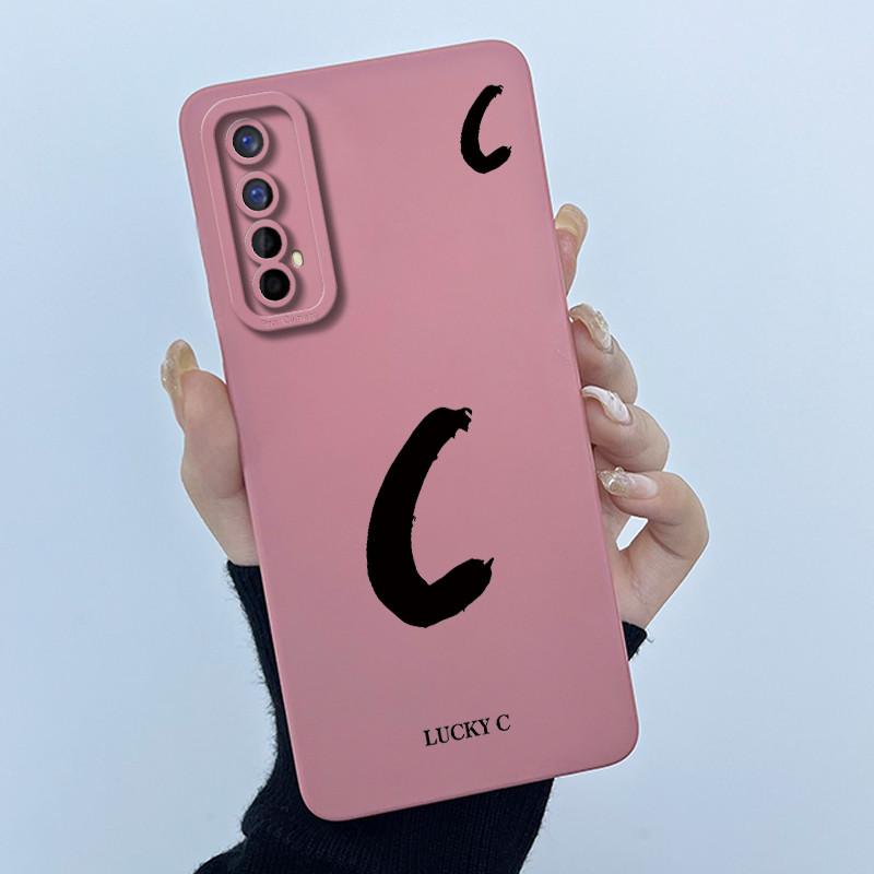 Для Realme 7 RMX2155 7 Pro RMX2170 Чехол Счастливой Начальной Буквой Мягкий Силиконовый Матовый Чехол для Телефона для Realme7 RMX2151 корпус