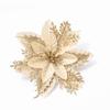 1pcs Christmas Gold Powder Simulation Flower Christmas Wreath Christmas Tree Decoration Accessories