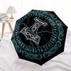 Thor's Hammer: Viking Symbol T-Shirt - Norse Mythology DesignUmbrella, Portable 3-Fold Umbrella for Men & Women,Christmas Gift ES154