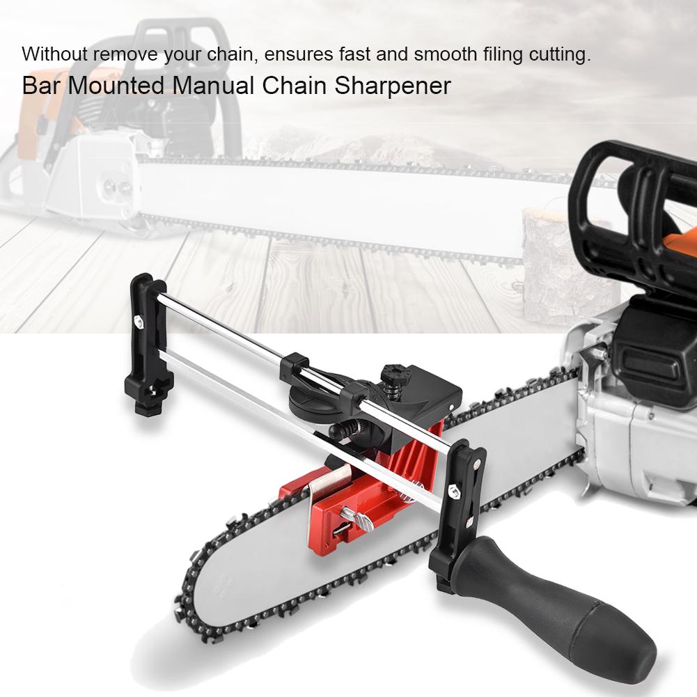Bar Mount Mounted Manual Chain Sharpener Chainsaw Saw Chain Filing  To