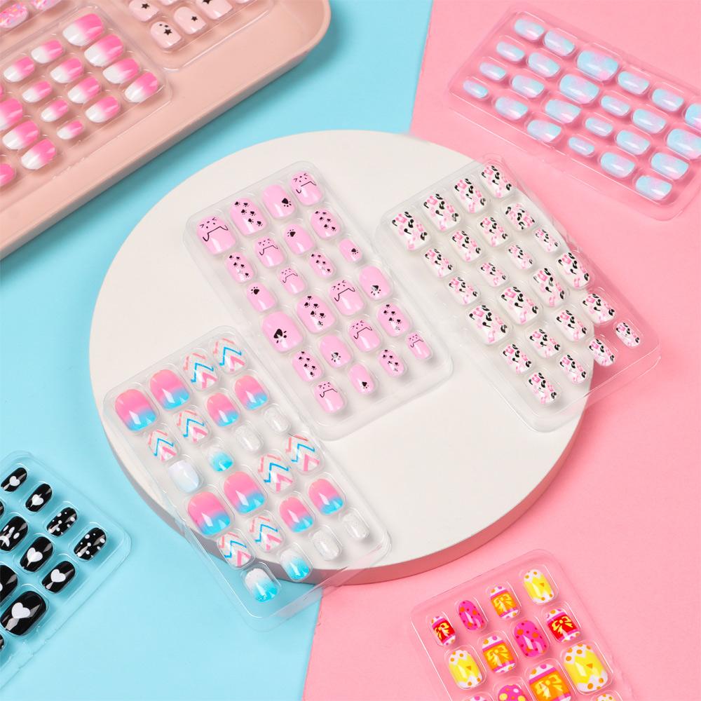 Детский искусственный маникюрный инструмент, пресс для ногтей, детские накладные ногти, накладные ногти, носимые кончики ногтей