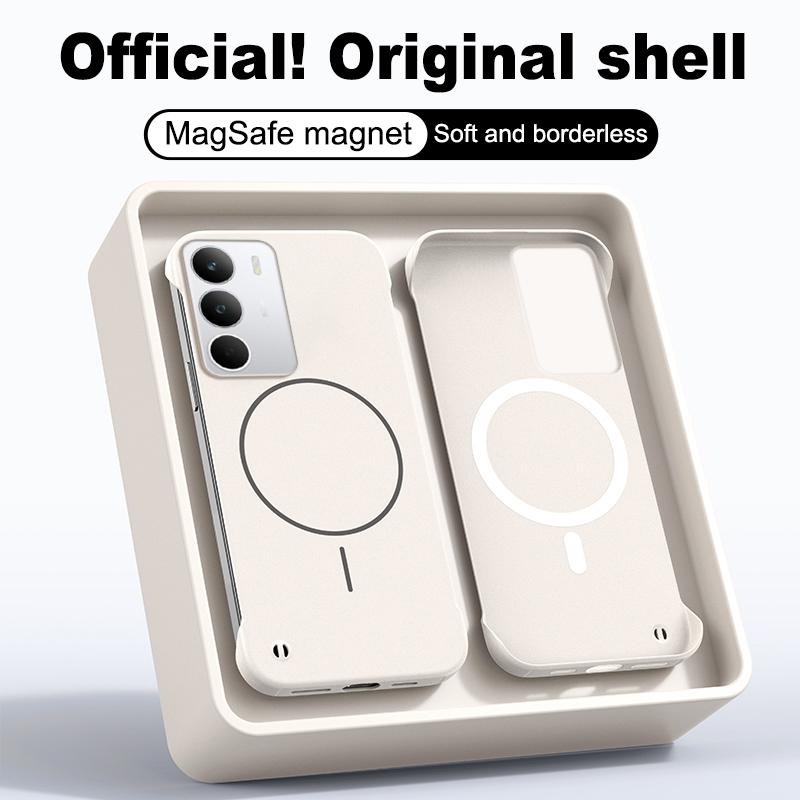 Для чехла для телефона Magsafe без рамки для OPPO Realme C71 Ультратонкий Бескаркасный Жесткий ПК Магнитная Матовая Крышка для Realme C71 Бампер