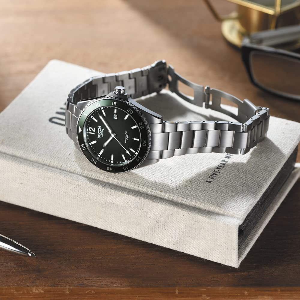 BOCCIA TITANIUM Official Online Store Exclusive Men's Watch, Hypoallergenic Titanium, 42mm Diameter, Model 3653-02 [Official Import]