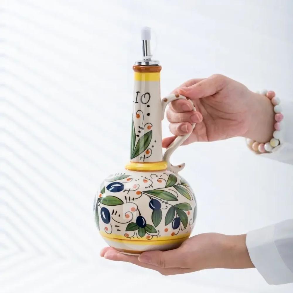 Керамическая бутылка для оливкового масла, бутылка для масла и уксуса, бутылка для слива кухонных приправ, кухонная утварь