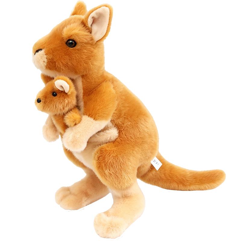 30cm Australia Kangaroo Plush Lively Baby&Mom Warm Doll Standing Posture High Quality Gifts For Friends