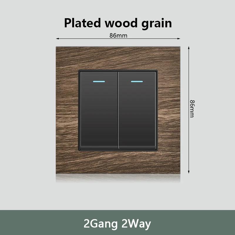 Настенный выключатель с рисунком под дерево, 18 Вт, быстрая настенная розетка типа C 220 В, европейская электрическая розетка EU FR с зарядным устройством USB