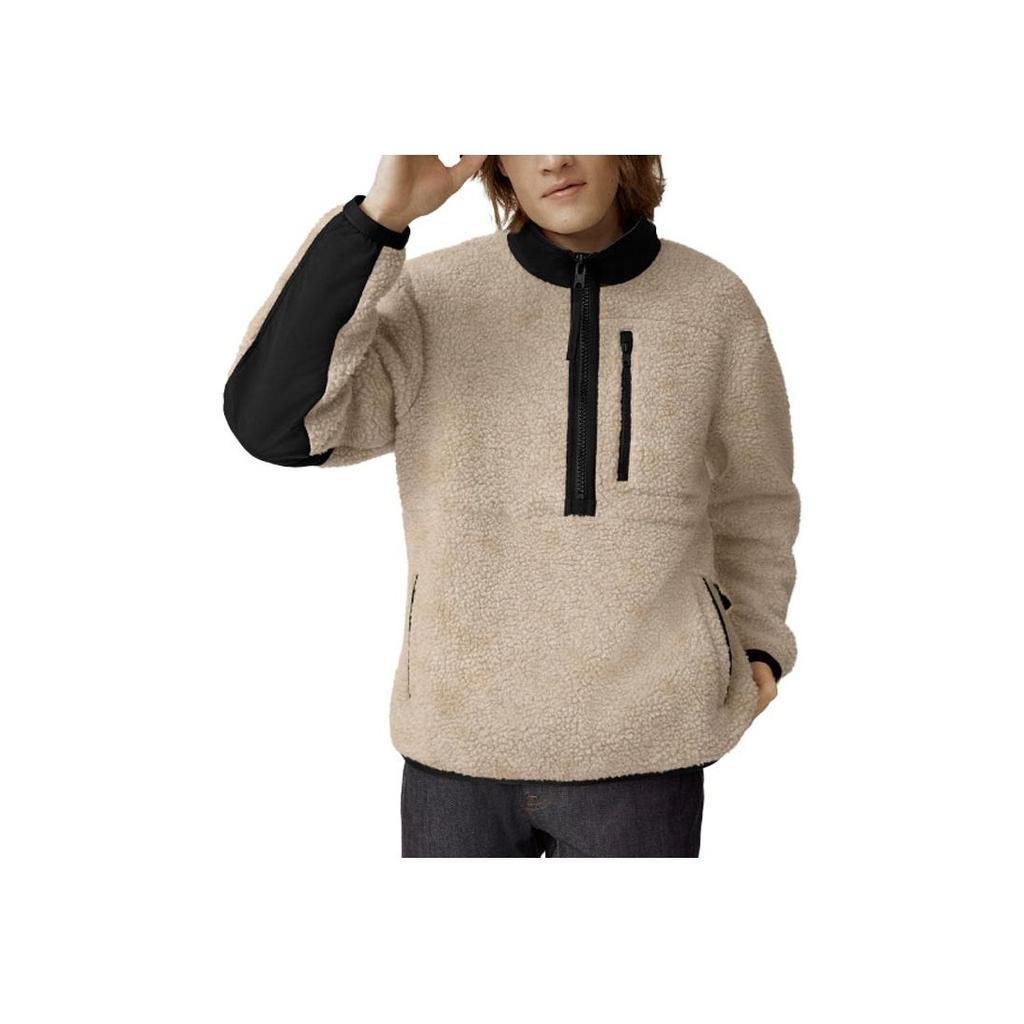 Canada Goose Color Block Casual Loose Sweater Men sweater Light-Brown 7053M1-950