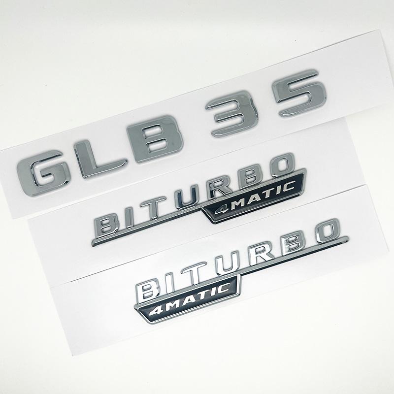 3D ABS Черные Буквы Логотип GLB35 Turbo 4matic Шильдик Значок AMG Наклейка Звезда на Заднюю Часть Автомобиля Для Mercedes Benz GLB35 AMG X247 Аксессуары
