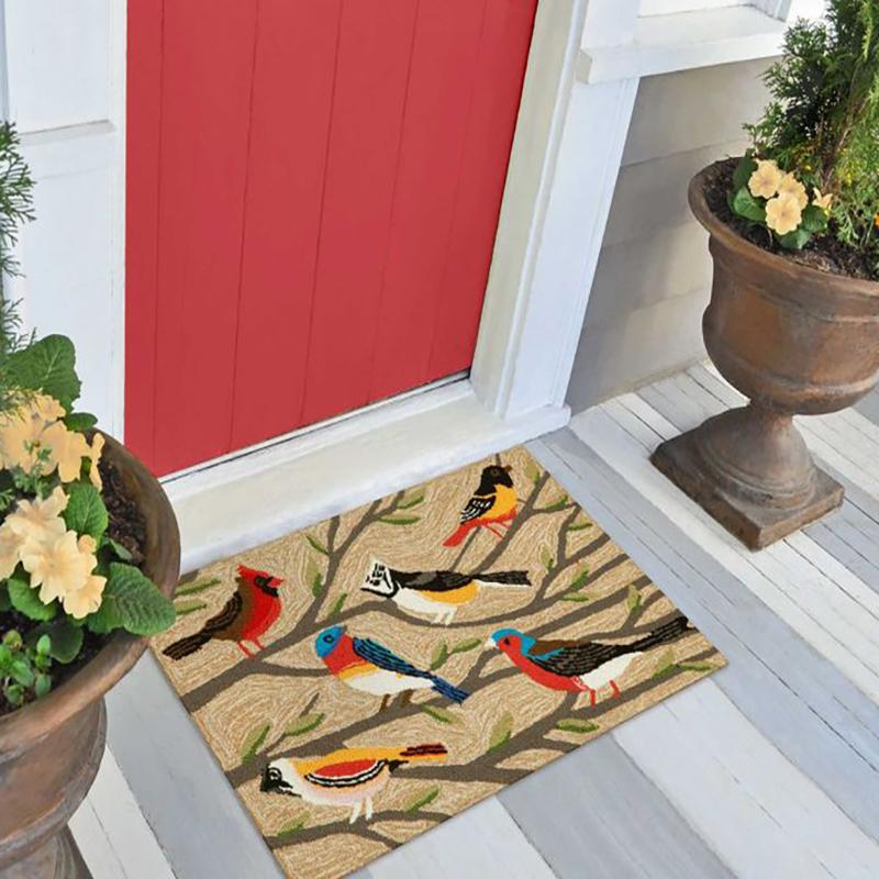 Винтажный коврик для двери с цветочным узором и надписью Welcome, противоскользящий коврик для прихожей, домашний декор для любителей природы