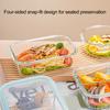 Стеклянный ланч-бокс Bento Box Разделенные контейнеры для приготовления пищи с крышками Штабелируемые многоразовые контейнеры для хранения продуктов