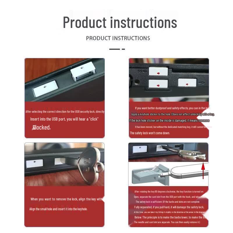 USB Port Security Lock & Dust Plug