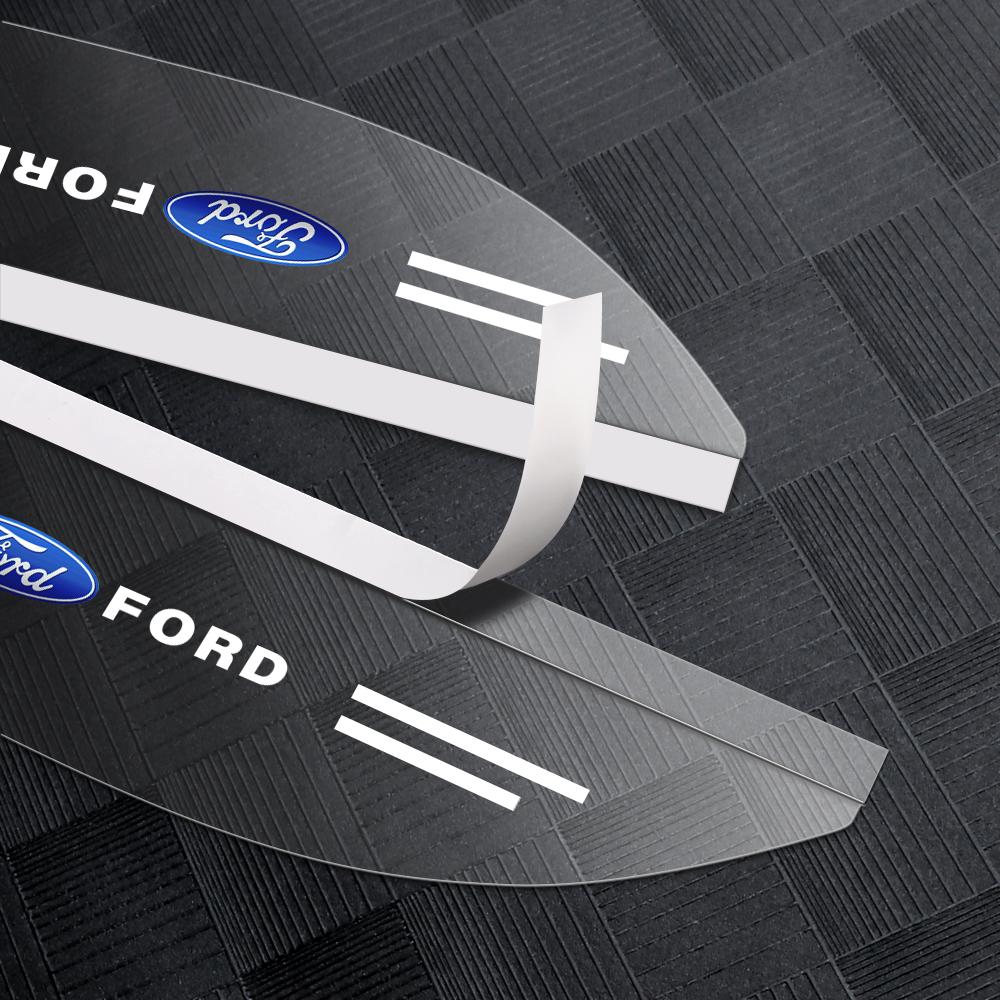 For Ford Focus Kuga Transit Ghia Mustang 2Pcs Car Rearview Mirror Rain Eyebrow Cover Rainproof Side Shield Sticker Center Cover ews6