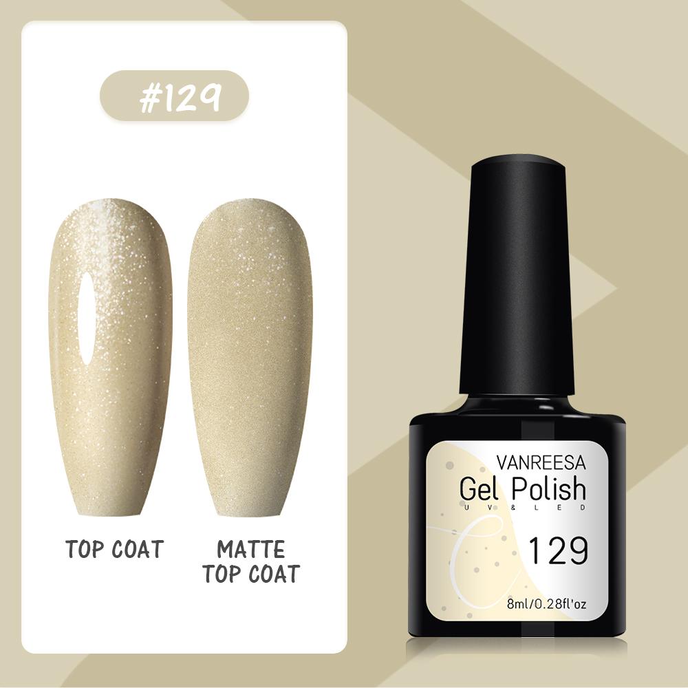 VANREESA Набор гелей для ногтей 111 цветов Гель-лак для ногтей Soak Off Базовое покрытие Верхнее покрытие Маникюр для ногтей УФ-светодиодный полуперманентный лак Стойкий гель для дизайна ногтей