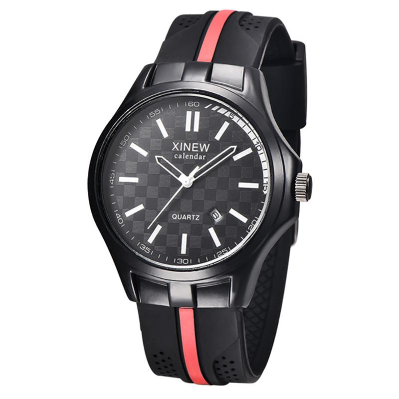 Montre Homme XINEW Brand Students Watches Men Boys Simple Rubber Band Sports Date Gifts Watch Reloj Hombre Relogio Masculino