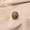 Овальный Желтый Тигровый Глаз Драгоценный Камень 925 Стерлинговое Серебро Ювелирные Изделия Целебный Камень Кольцо RR-62-32
