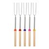 5/8/12pcs BBQ Retractable Barbecue Fork Stainless Steel Grilled Meat Barbecue Fork