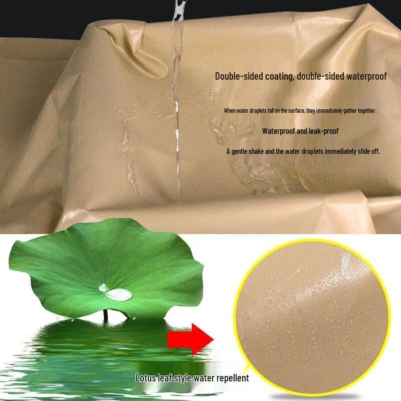 Khaki Wear-Resistant Waterproof Canvas Tarp