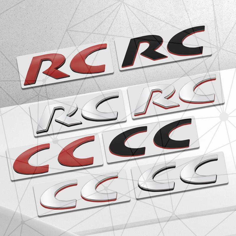 3D Auto Metal RC CC Badge Car Rear Trunk Emblem Sticker LOGO Decor For 208 206 308 307 107 407 2008 RCZ Racing Coupe Cabriolet