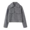 Autumn and Winter New Women's Fashion Soft Tweed Short Jacket Lapel Woolen Coat