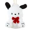 Sanrio Sanrio Pochacco Mascot Holder 35th Anniversary Red Ribbon Mascot Holder Pochacco Pochacco Pochacco Plush Toy Holder Stuffed Toy Keychain