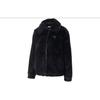Classic Faux Fur Jacket With Embroidered Logo Women Jackets Black 537585-01