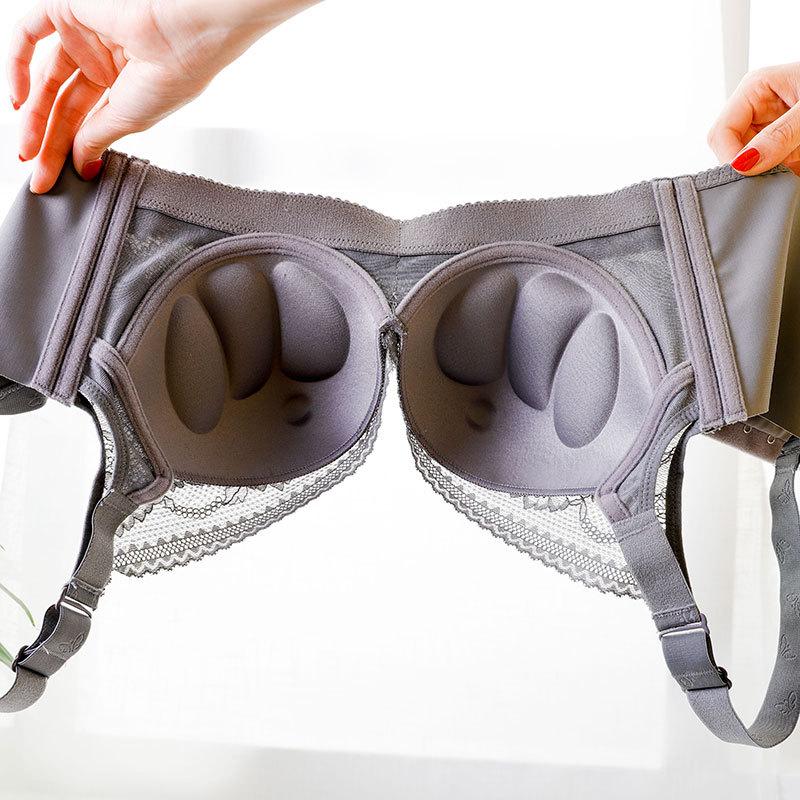 Sexy Bra Underwear Female Bra Thin Section with Steel Ring Big Yards To Increase The Winter Chest Shrinkage Thinning