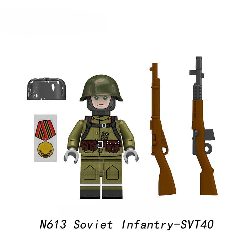 MOC Soldier Accessories Building Block Фигурки Мини-персонажи Развивающие игрушки Рождество Для детей