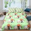 Японский Суши Пододеяльник Размер King Microfiber Милый Мультяшный Тема Еды Комплект Постельного Белья Чехол на Одеяло