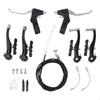 Bike Brakes Set Bicycle V Brake Replacement Front and Rear Braking Cables Calipers Levers for Road