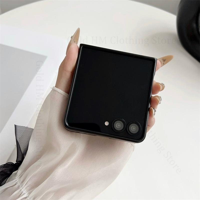 Кожаный чехол для телефона с эффектом кожи для Samsung Galaxy Z Flip7 5G Беспроводная зарядка для Magsafe Магнитная крышка для Samsung Z Flip 7 5G