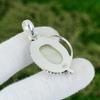 Mother Of Pearl Stone Bezel Sister Engagement Pendant Jewelry Sterling Silver