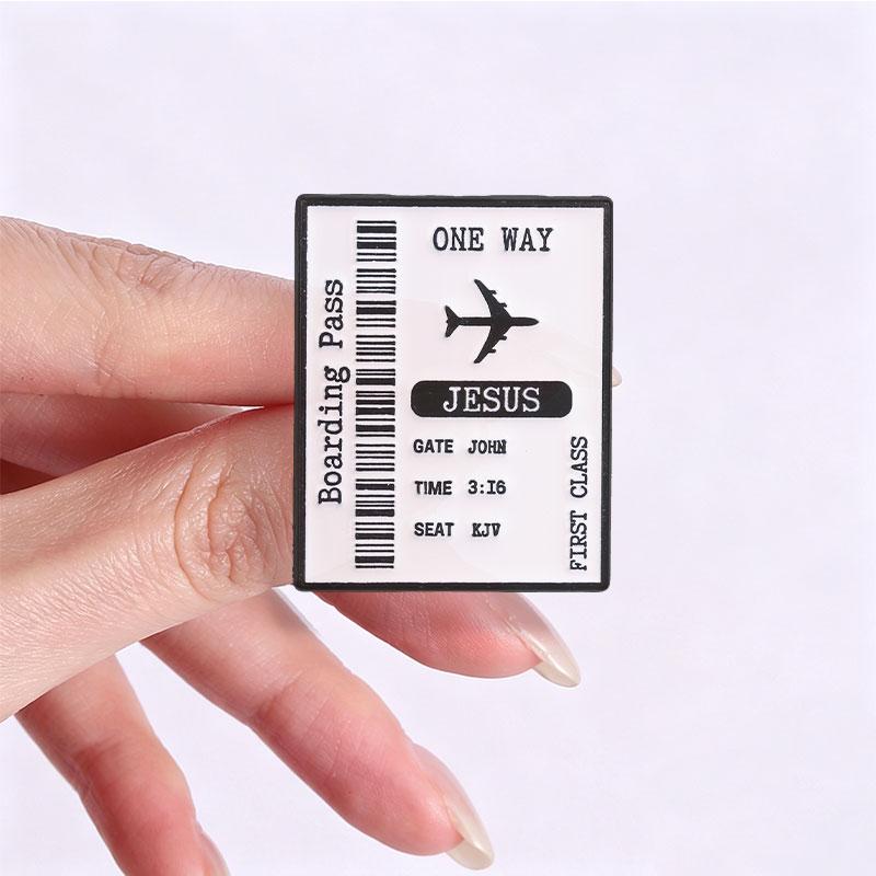 Xiaomi Get Connected Christian Signal Cross Badge Enamel Pin Jesus Boarding Pass Biblical Faith Inspired Brooches Clothes Badge Jewelry