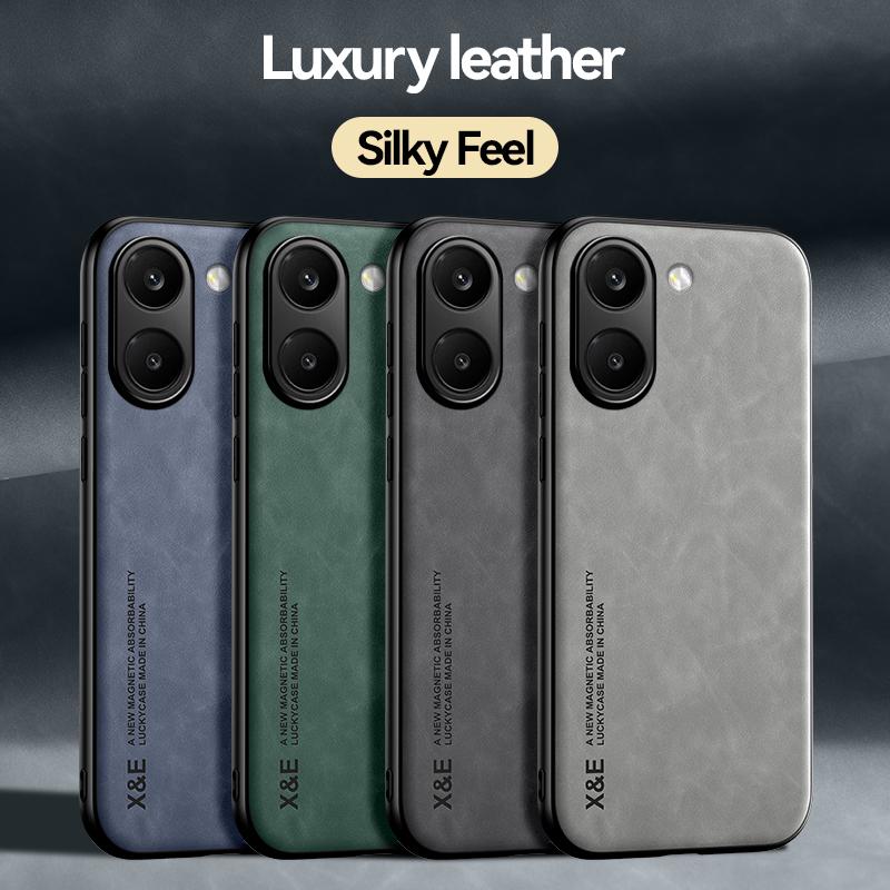 Магнитный кожаный чехол для Xiaomi Poco X8 Pro Max PocoX8ProMax 5G Ударопрочный силиконовый мягкий чехол-обложка
