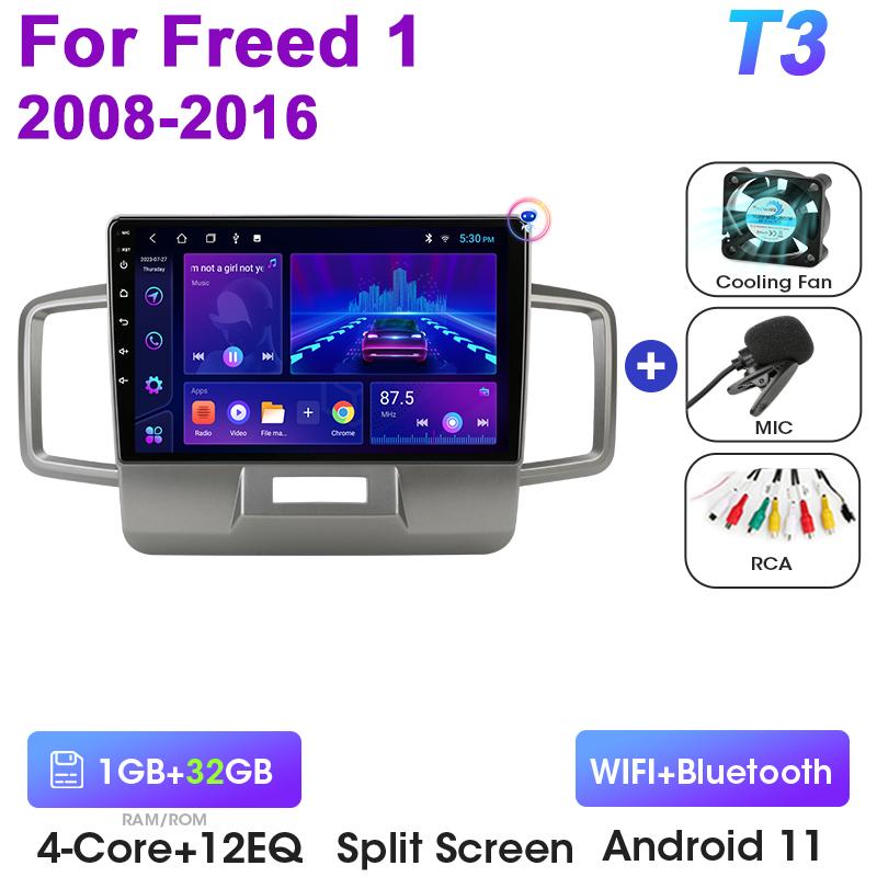 2 Din Android 12 автомобильное радио для Honda Freed 1 Spike 2008 - 2016 мультимедийный видеоплеер GPS 4G Carplay авто стерео DVD головное устройство