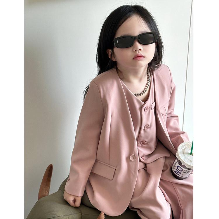 Осень 2025 Девочки Костюм-конфетка из 3 предметов - Блейзер в корейском стиле