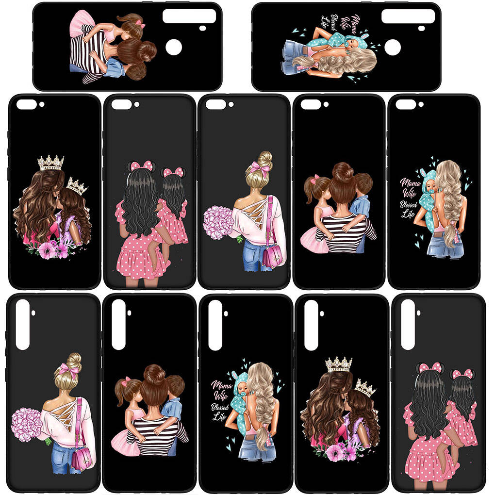 Чехол для iPhone 17 16 15 Xiaomi Poco Redmi Note 14 13 12 11 Pro Max Samsung Galaxy S25 S24 S23 OPPO Huawei Девочка Мама Женщина Семья Мальчик Чехол для телефона