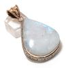 Rainbow Moonstone Handmade Copper Jewelry Pendant 2.36" E4l89