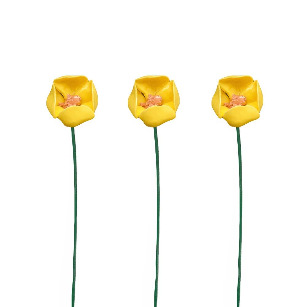 3Pcs Ceramic Bee Butterfly Water Dispenser Flower-Shaped Artificial Flower Indoor Outdoor