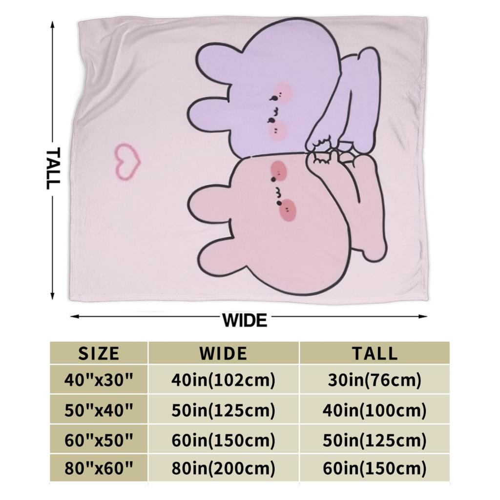 Asamimichan and Anemimi Blanket Multiple Sizes Cozy and Lightweight Throw Blankets for Sofa Couch and Bed