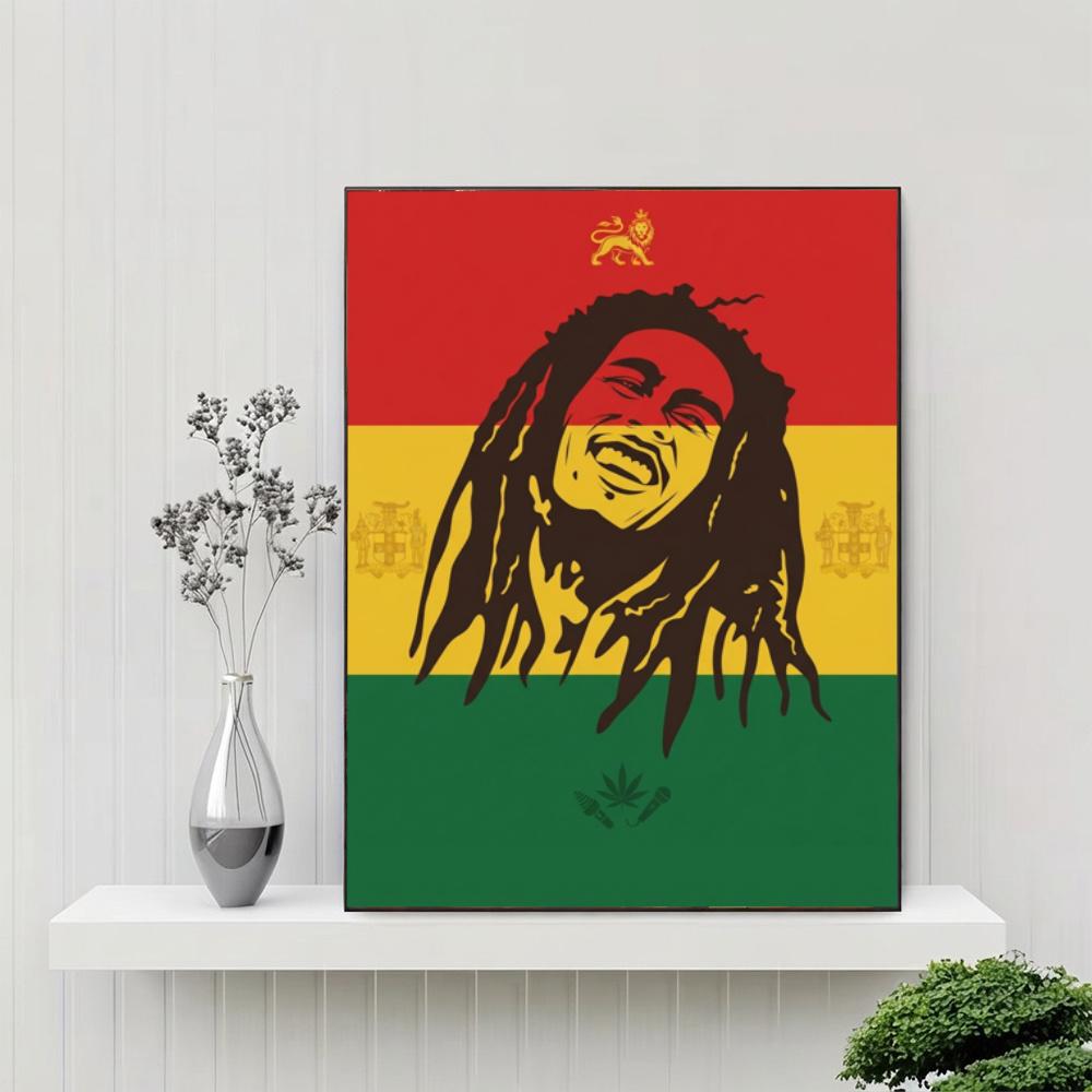 Bob Marley One Love Reggae Music 5D Diy Diamond Painting Round Diamond Diy Frameless Holiday Artwork Suitable For Home Office Wall Decoration