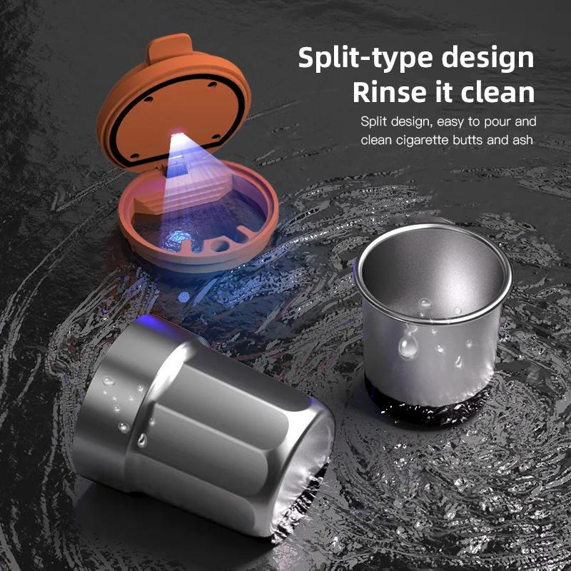 BMW Car Ashtray With LED Light Cup Flame Retardant Cigarette Holder Box Key For Performance F30 F40 F10 E90 G30 G20 G05 E48 E39 bzdf48